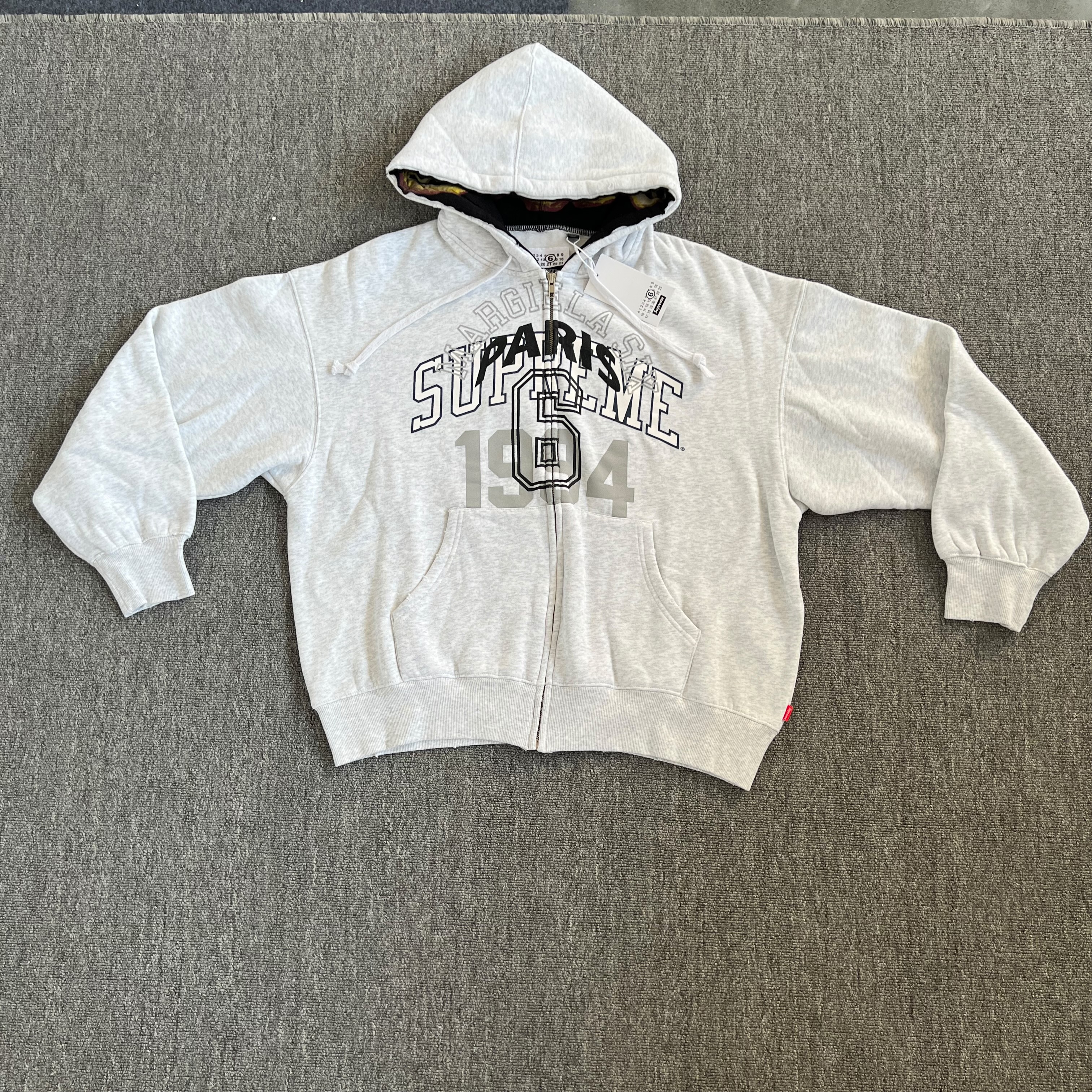 Supreme MM6 zip up hoodie（grey）