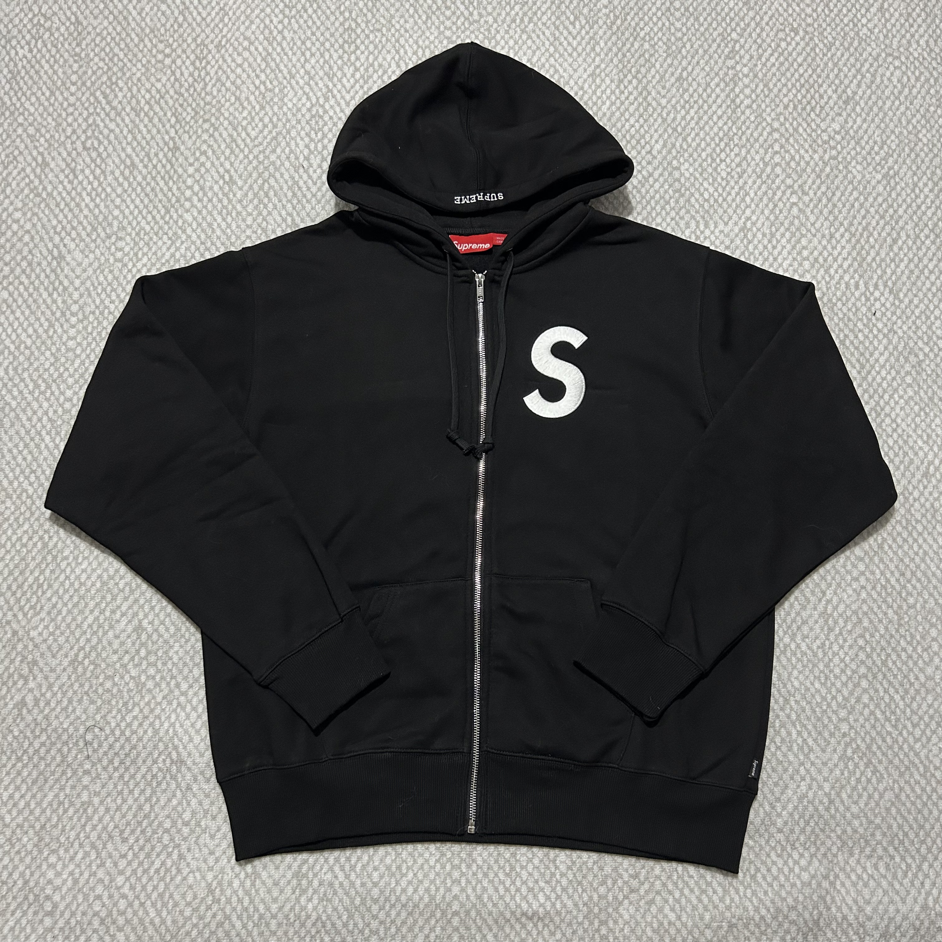 SUPREME S LOGO TRACKSUIT HOODIE(BLACK)