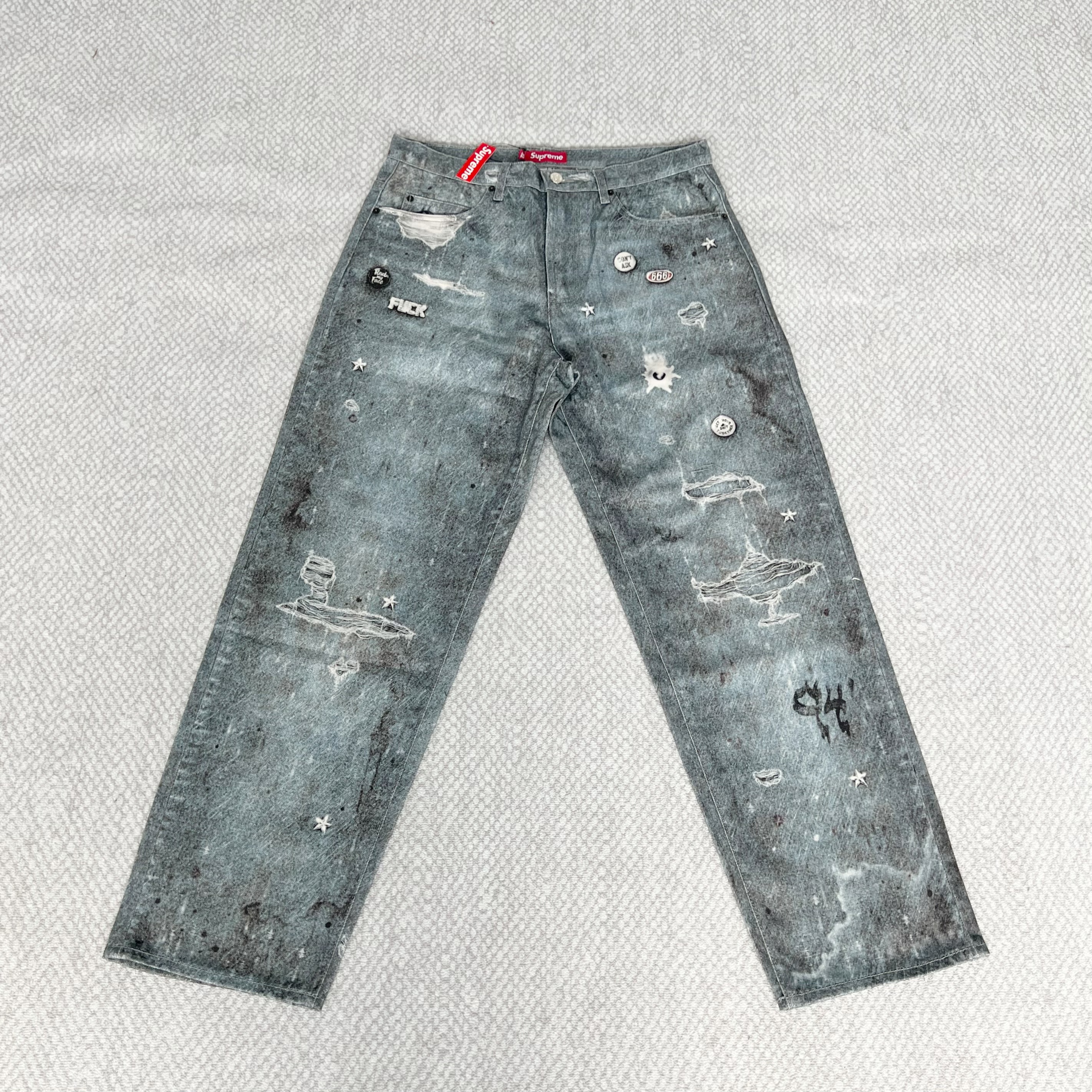 Supreme HJR TROMPE L'OEIL LOOSE FIT JEANS