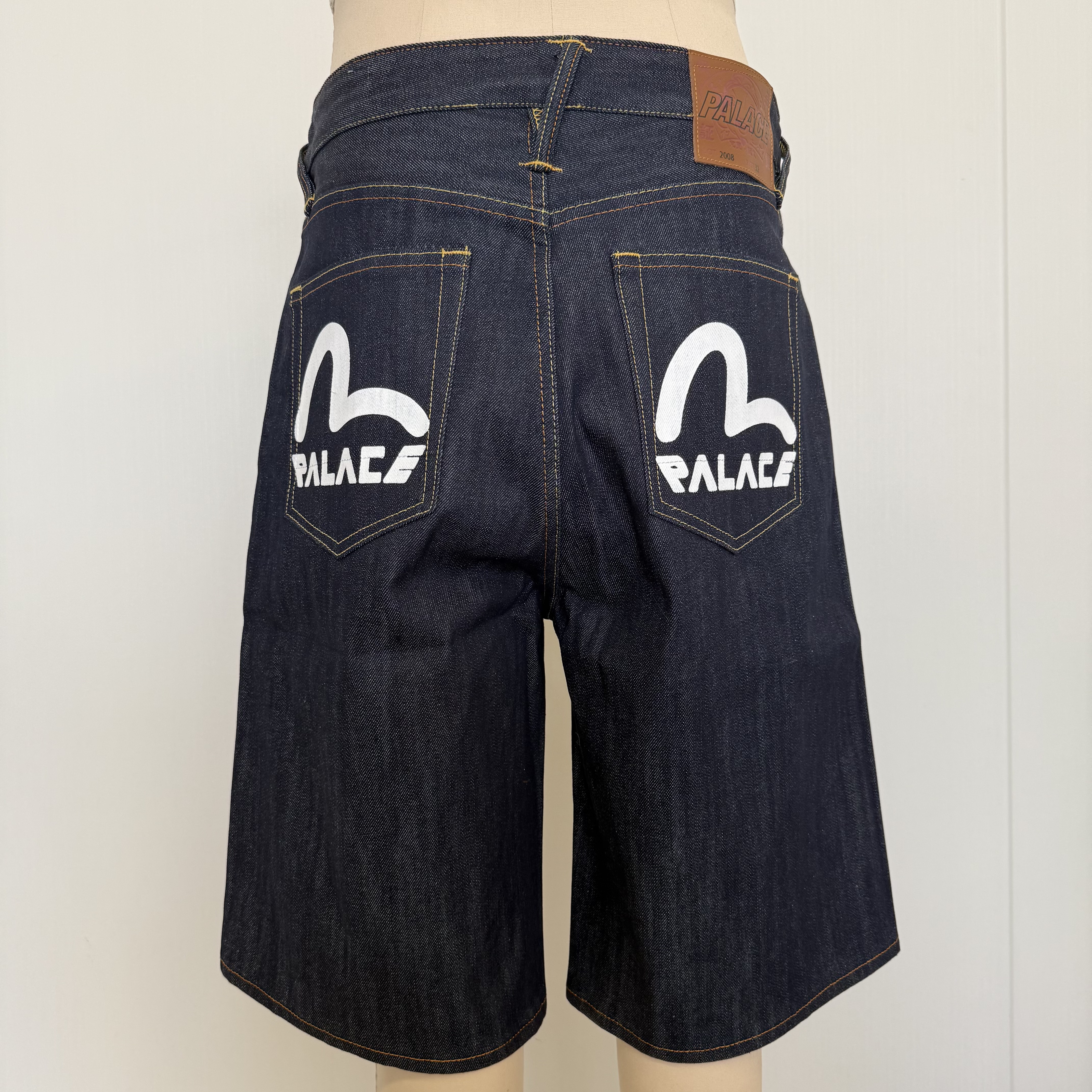 PA EVISU LONG DENIM SHORT RAW