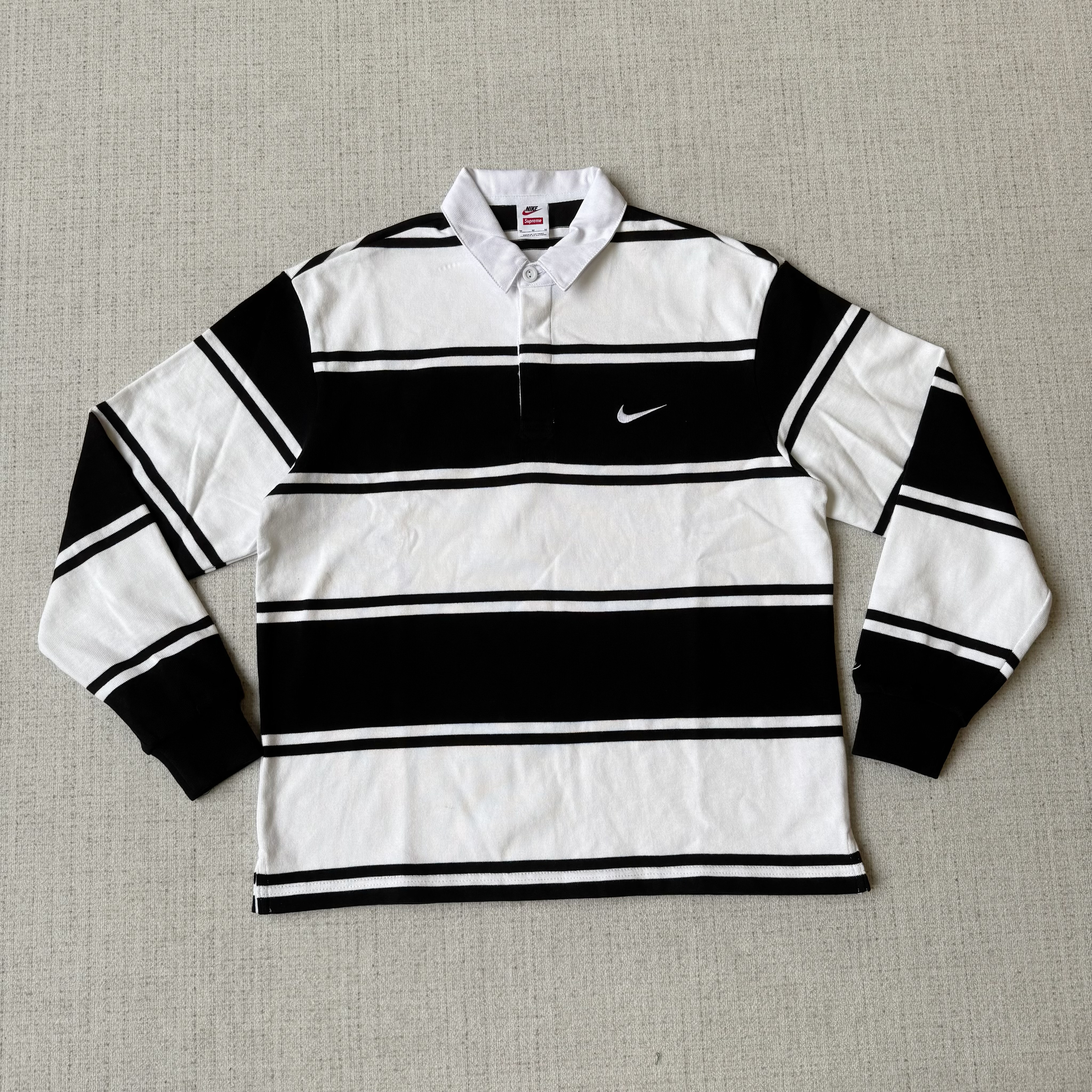 Sup x NK stripe rugby logo long sleeve