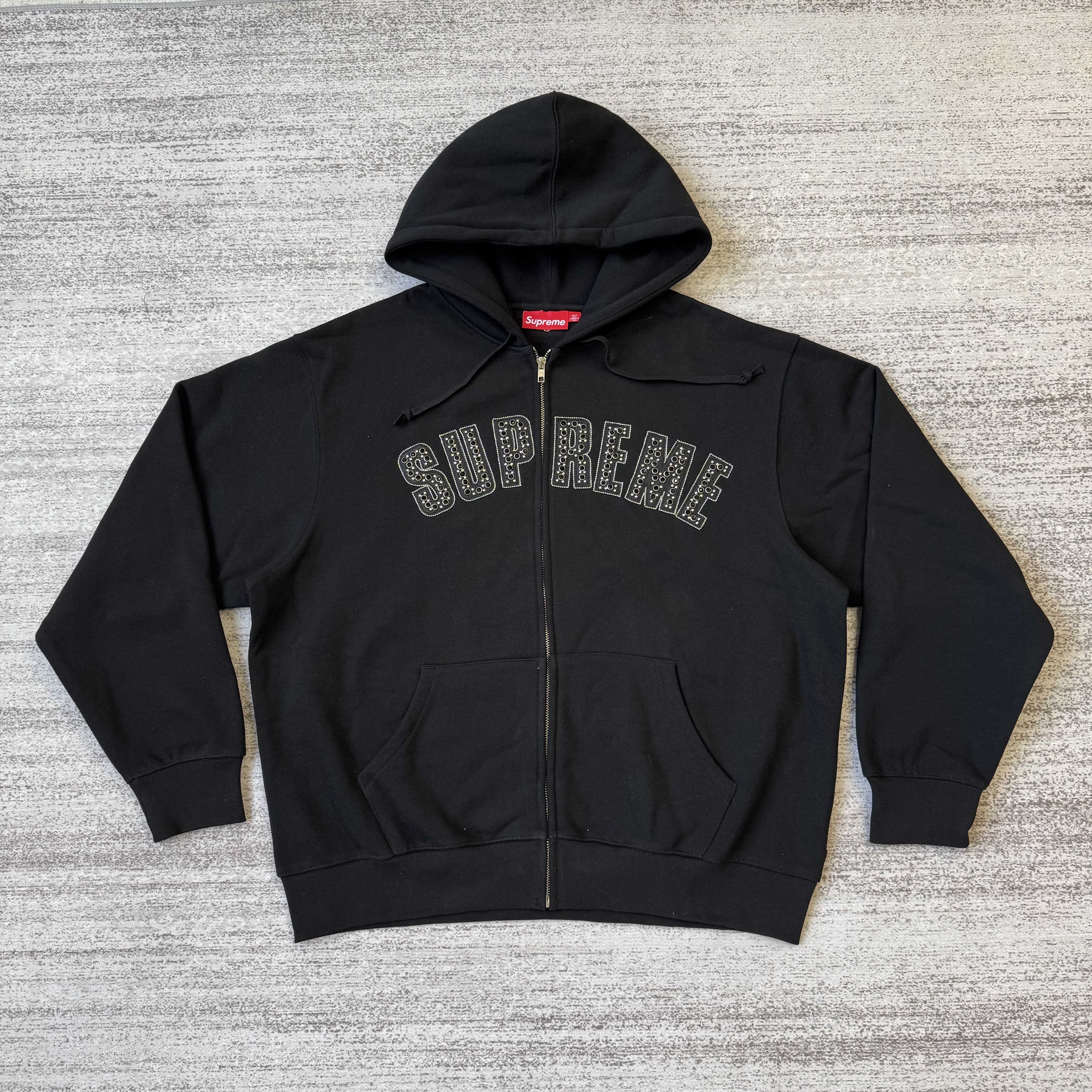 Sup bb simons zip up hoodie（black）