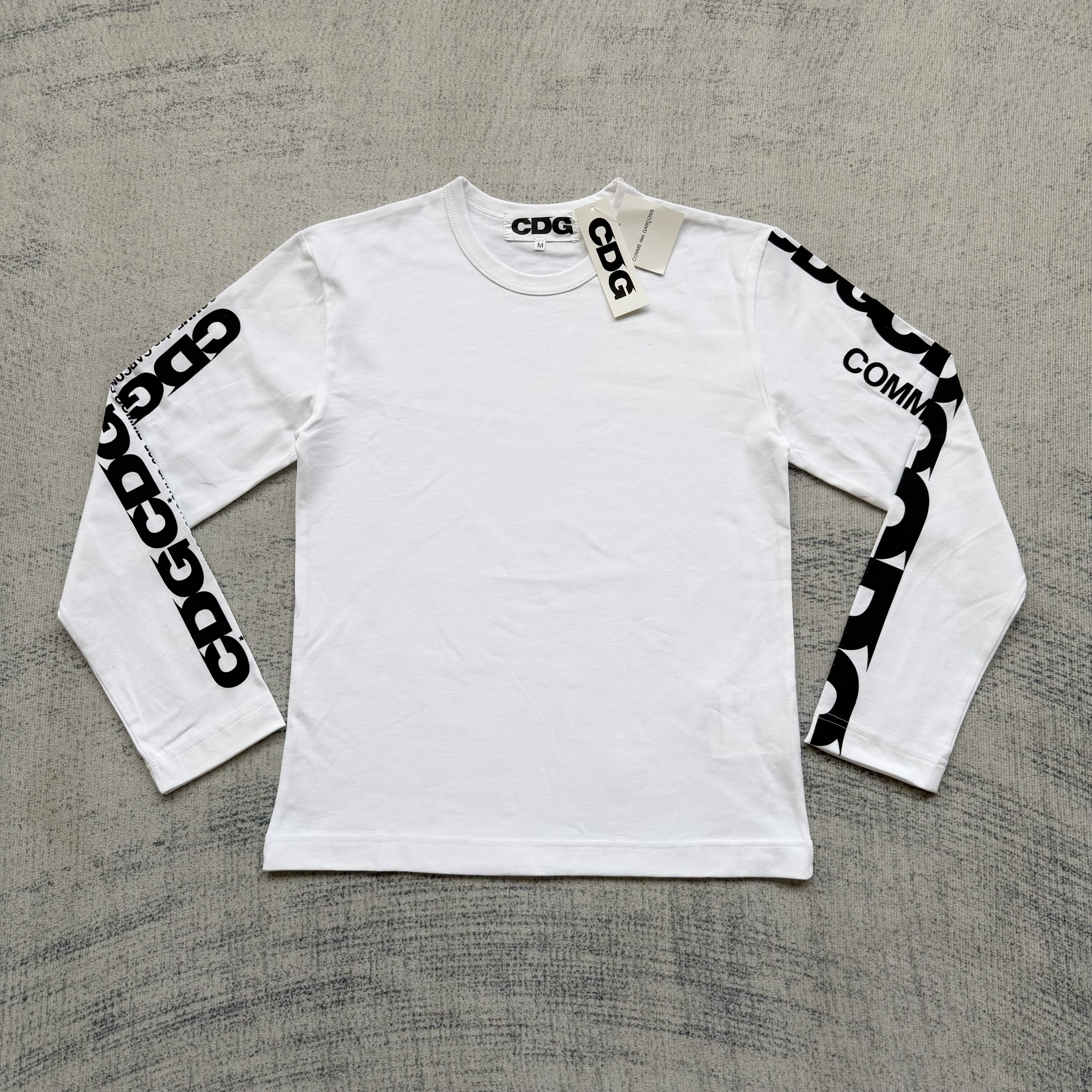 CDG sleeve print long sleeve shirt